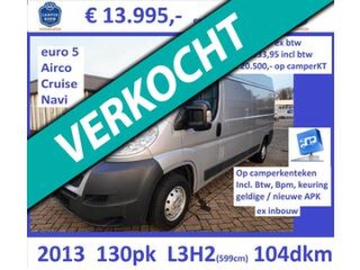 Fiat DUCATO Z. 130pk L3H2 airco cruise navi euro 5 -- J103