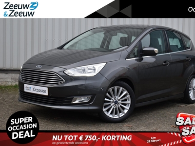 FORD C-MAX 1.0 Titanium |Zeer compleet| Elektrische achterklep| Achteruitrijcamera| Navigatie| Hoge zit|