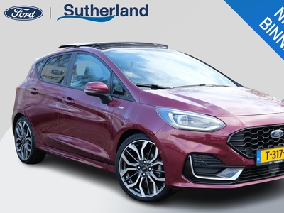 FORD FIESTA 1.0 EcoBoost Hybride ST-Line X Vignale 125 PK | Trekhaak Afneembaar | Panorama dak | Adaptive Cruise | Winterpack | Draadloos Laden | 18 inch | B&O Audio | Virtual Cockpit