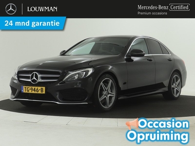 Mercedes-Benz C-Klasse 180 Business Solution AMG | Alarm | Dodehoekassistent | Stoelverwarming | Parkeerpakket met camera | LED | Navigatie | Inclusief 24 maanden Mercedes-Benz Certified garantie voor Europa.