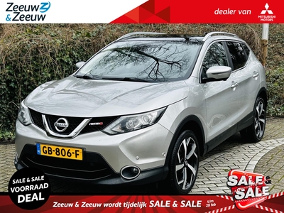 NISSAN QASHQAI 1.2 Tekna Panoramadak , stoelverwarming , trekhaak , navi , cruise , 19 