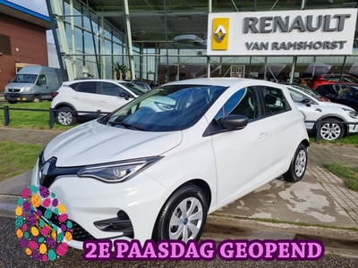 Renault ZOE E-TECH ELECTRIC R110 Life 50 (AccuHuur) incl. BTW excl. Overheidssubsidie / Cruise / Easy link Navi / Airco / Elek ramen V / Keyless entry 2e Paasdag open 10-17.00 uur