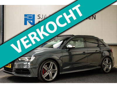 Audi A3 Sportback 2.0TFSI S3 Quattro 300pk S-Tronic! 2e Eig|Audi Exclusive|Nimbus Grey|Panoramadak|Supersport Kuipstoelen|B&O|ACC