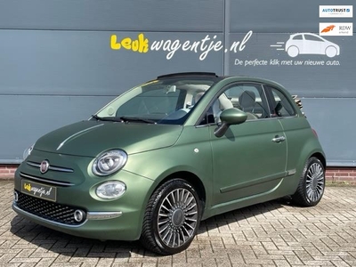 Fiat 500 C 1.2 Lounge Cabrio *leder *groene wrap *VERKOCHT*