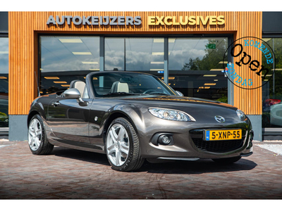 Mazda MX-5 Roadster Coupé 1.8 Silver Edition Navigatie Cruise Stoelverw. Airco Leer 17''LM