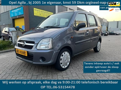 Opel Agila 1.0-12V Flexx, Let op! 1e eig , kmst 60 Dkm aantoonbaar, zeer zuinige nette auto!!