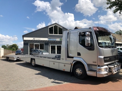 DAF 45.220LF Autotransporter 2-lader + Tijhof aanhanger