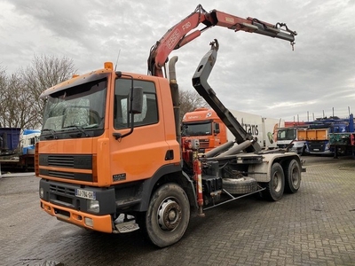 DAF CF 85.340 6X4 MANUAL FULL STEEL + FASSI F150A22 +