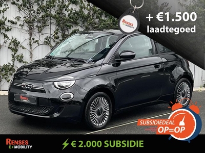 Fiat 500 Icon 42 kWh - €2.000 milieusubsidie