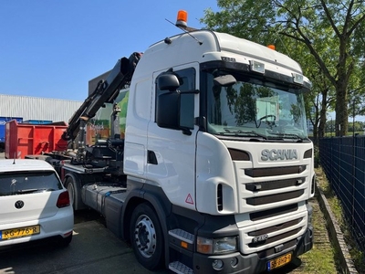 Scania R420 Haakarm oplegger Incl. Autolaadkraan (bj 2012)