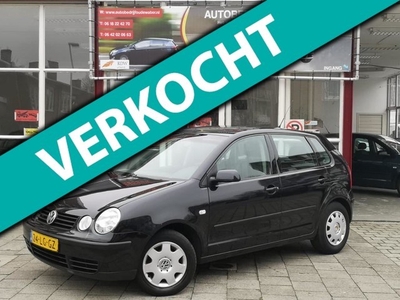 Volkswagen Polo 1.4 55KW 5D 2003 Zwart Elek Pakket/VERKOCHT!