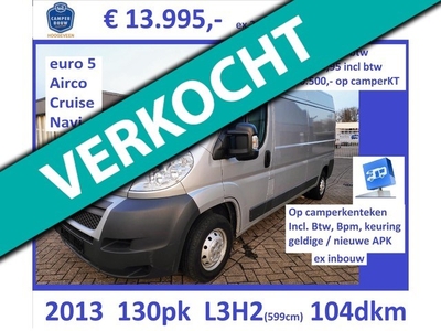 Z. Fiat Ducato 130pk L3H2 airco cruise navi euro 5 -- J103