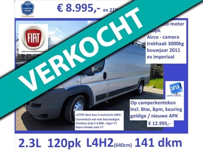 Z. Fiat Ducato 2.3L 120pk L4H2 airco camera navi