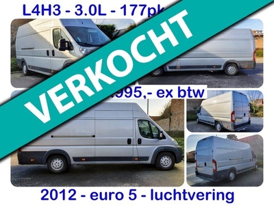 Z. Fiat Ducato 3.0L - 177pk - L4H3 - airco - euro 5 -