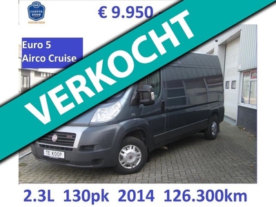 Z. Fiat Ducato L3H2 130pk 2014 126.500km AHK 2500kg