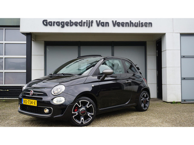 Fiat 500C 0.9 81pk TwinAir Turbo 500S Sport Cabriolet Navi DAB Airco H/Leder 16inch LM Cruise Control *NL auto* 86928km! 1e Eigenaar!