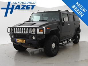 Hummer H2 6.0 V8 MAT ZWART + STANDKACHEL / LEDER / STOELVERWARMING V+A / SCHUIFDAK