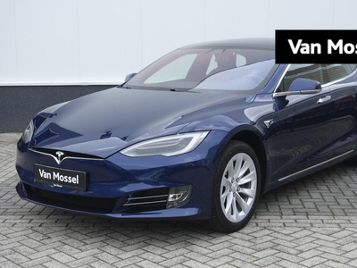 Tesla Model S 100D 417pk | 4 nieuwe banden | Btw-auto | Lederen bekleding | Panoramisch dak | Stoel-, en stuurverwarming | Achteruitrijcamera + Parkeersensoren