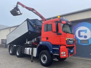 MAN TGS 26.440 6x6 BB - 2-zijdige kipper met HMF 1632 Z2