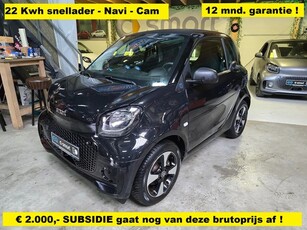 Smart fortwo EQ Comfort 22 Kwh lader - winterpakket camera