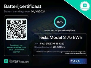 Tesla Model 3 Long Range AWD 75 kWh 87% SOH Trekhaak