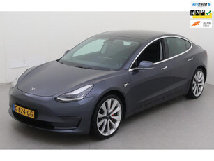 Tesla Model 3 Performance AWD 75 kWh 463 pk, Autopilot, 20 inch, panoramadak, leder, nl auto met nationale auto pas