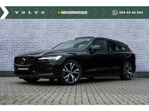 Volvo V60 B3 Plus Dark | Google | Schuif-/Kanteldak | Harman Kardon Audio | Lederen Bekleding | Adaptieve Cruise | Keyless | Stoelverwarming Voor + Achter | 360 Camera | Trekhaak | Stuurverwarming | Voorruit Verwarming | Standkachel | LED | 18