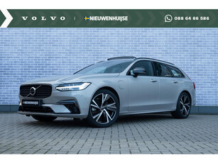 Volvo V90 T6 Recharge AWD Ultimate Dark | Google | Bowers & Wilkins Audio | Adaptieve Cruise | Head-Up Display | 360 Camera | Keyless | Luchtvering | Trekhaak | Memory | Schuif-/Kanteldak | Lederen Bekleding | Elek. Achterklep | 19