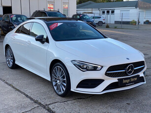 Mercedes-Benz CLA-Klasse 250 e AMG ** LED, MBUX+, LEDER, PANORAMA, DISTR, 19-inch LMV, NIGHTPAKKET ** 1e EIG - UNFALLFREI - MB-Garantie ** ** INFORMEER OOK NAAR ONZE AANTREKKELIJKE FINANCIAL-LEASE TARIEVEN **