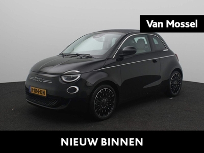 Fiat 500 C La Prima 42 kWh | Navi | Leder | Camera | Stoelverwarming | Led Koplampen |