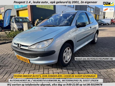 Peugeot 206 1.4 XR, ook 5 Deurs stationcar , wij werken uitsluitend op telefonische afspraak, 9:00-21:00