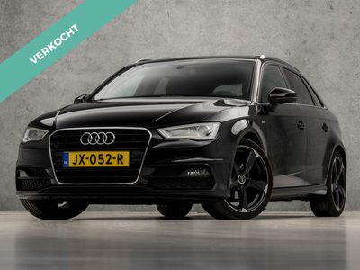 Audi A3 Sportback 1.4 TFSI S-Line Sport 150Pk Automaat (SCHUIFDAK, 2X S-LINE, NAVIGATIE, GETINT GLAS, LEDER, ZWART HEMEL, XENON, PLAT S-LINE SPORTSTUUR, NIEUWE APK, NIEUWSTAAT)