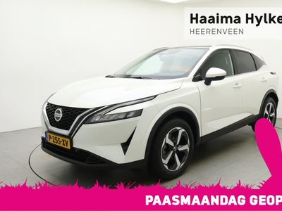 Nissan Qashqai 1.3 MHEV N-Connecta 1650 kg trekgewicht! | 158 PK | Navigatie | Panoramadak | Climate control | Rondomzicht camera | Dakrails | Getint glas