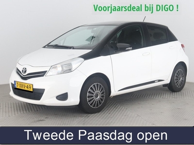 Toyota Yaris 1.0 VVT-i BLACK & WHITE GARANTIE 100% ONDERHOUDEN BIJNA 2015 5 DRS. AIRCO. BLEU TOOTH