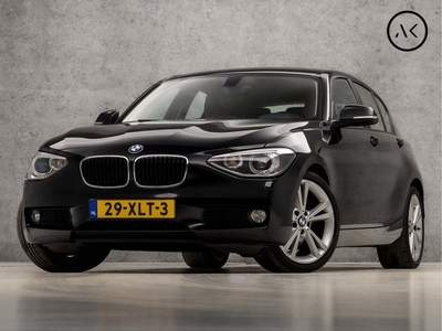 BMW 1-serie 118i Luxury Sportline 170Pk Automaat (NAVIGATIE, DEALER ONDERHOUDEN, LEDEREN SPORTSTOELEN, XENON, PARKEERSENSOREN, CRUISE, BLUETOOTH, NIEUWSTAAT)