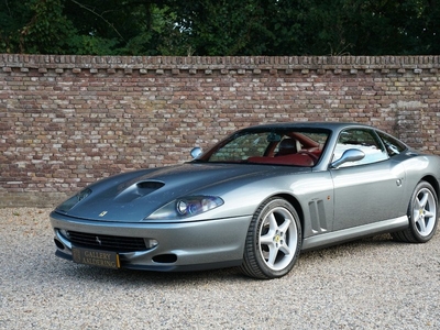 Ferrari 550 Maranello 'Manual gearbox' Executed with the 6-speed manual gearbox, Finished in Grigio Titanio over red leather interior, An attractive colour combination, The last production manual transmission front-engine V12 Ferrari, Delivered new to Swi