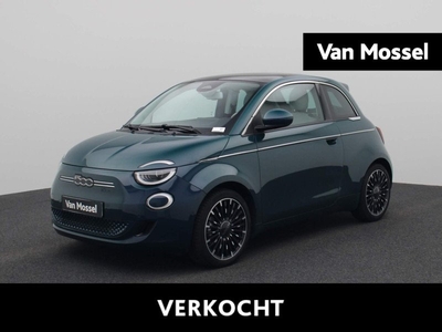 Fiat 500 3+1 La Prima 42 kWh | PANORAMADAK | NAVIGATIE | ACHTERUITRIJCAMERA | CLIMATE CONTROL | LED KOPLAMPEN | PARKEERSENSOREN | ADAPTIVE CRUISE CONTROL | LANE ASSIST | STOELVERWARMING |