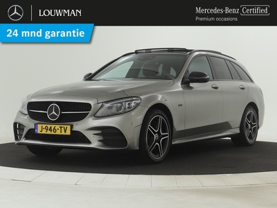 Mercedes-Benz C-Klasse Estate 300 e AMG Nightpakket | Panoramadak | Rijassistentie Pack | 360 gr Camera | Sfeerverlichting | Apple CarPlay | Alarm | Inclusief 24 maanden Mercedes-Benz Certified garantie voor Europa.