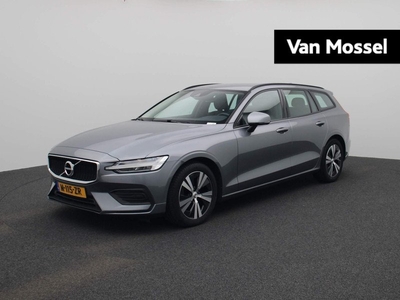 Volvo V60 2.0 B3 Business Pro | APPLE CARPLAY | HALF LEDEREN BEKLEDING | ACHTERUITRIJCAMERA | VIRTUAL COCKPIT | NAVIGATIE | LED | ADAPTIEVE CRUISE CONTROL | DODEHOEK DETECTIE | STOELVERWARMING | STUURVERWARMING |