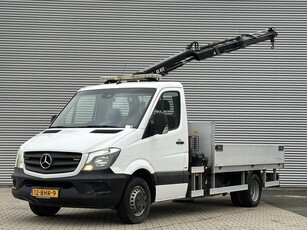 Mercedes-benz Sprinter 516 NGT Openlaadbak met kraan CNG