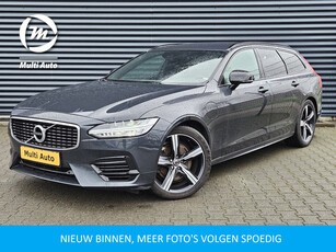 Volvo V90 T8 AWD R-Design Plug In Hybrid PHEV | Adaptive Cruise | Lederen Sportstoelen Memory | Kinderzitjes af Fabriek | Harman Kardon | 19