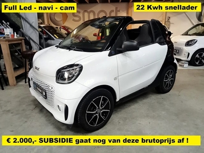 Smart Fortwo cabrio EQ Comfort - 22 Kwh- winterpakket