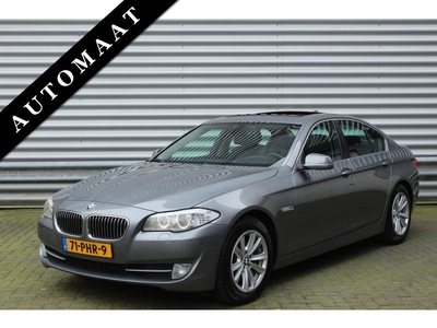 BMW 5 Serie 535i 306pk High Executive Automaat NL-Auto NAP Clima Cruise Navi Schuif-kanteldak Leder Trekhaak 2000kg