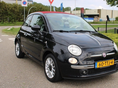 Fiat 500 C 0.9 TwinAir LOUNGE-uitv/AIRCO/LM-VELG/PARKEERSENSOREN/RODE CABRIOKAP/GEHELE O.H-HISTORIE/nweAPK+O.H.BEURT/103.998km NAP