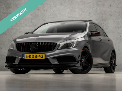 Mercedes-Benz A-Klasse 180 AMG Sport Aero Pakket (SCHUIFDAK, GROOT NAVIGATIE, XENON, CARBON INTERIEUR, ALCANTARA SPORTOELEN, PANAMERICANA GRILL, ZWART HEMEL, BLUETOOTH, CRUISE CONTROL, AMG VELGEN, NIEUWSTAAT)