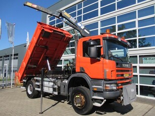 Scania P 114 CB 4x4 HZ 340 3-W. Tipper - 3-S. Kipper + HMF