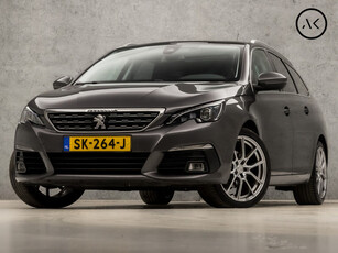 Peugeot 308 SW 1.2 PureTech Sport Deluxe Automaat (PANORAMADAK, APPLE CARPLAY, NAVIGATIE, 360 CAMERA, GETINT GLAS, SPORTSTOELEN, LEDER, CRUISE, LED KOPLAMPEN, NIEUWSTAAT)