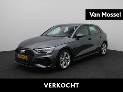 AUDI A3 Sportback 30 TFSI S edition 110 PK Automaat | S-line exterieur | S-line interieur | Virtual cockpit | Navigatie | Climate Control | Stoelverwarming | Cruise control | Parkeersensoren | LED | Fabrieksgarantie tot 2027 |