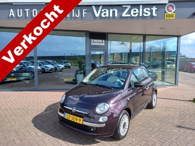 Fiat 500 1.2 Lounge, Airco(automatisch), Panorama dak, Bluetooth telefoonverbinding, Multimedia systeem, Elektrische ramen en spiegels, L Nette auto, BOVAG