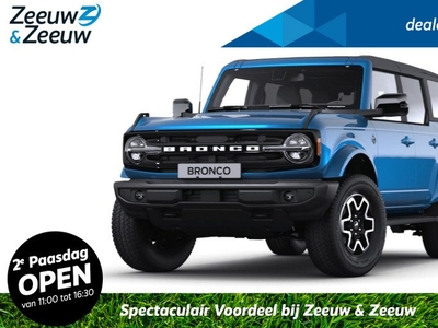 Ford Bronco 2.7 Outer Banks | Adaptive cruisecontrol | BLIS | Full Led | 360Camera | B&O Audio | El. verstel en verwarmbare voorstoelen | All-season banden| Nieuw te bestellen! |